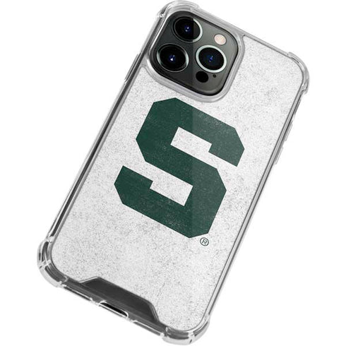 Michigan State University Spartans Mean Green S iPhone 15 Pro Clear Case